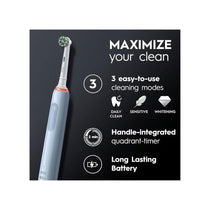 Oral-B Pro 3 3000 Electric Toothbrush With 1 Cross Action Tooth Brush Head - Blue