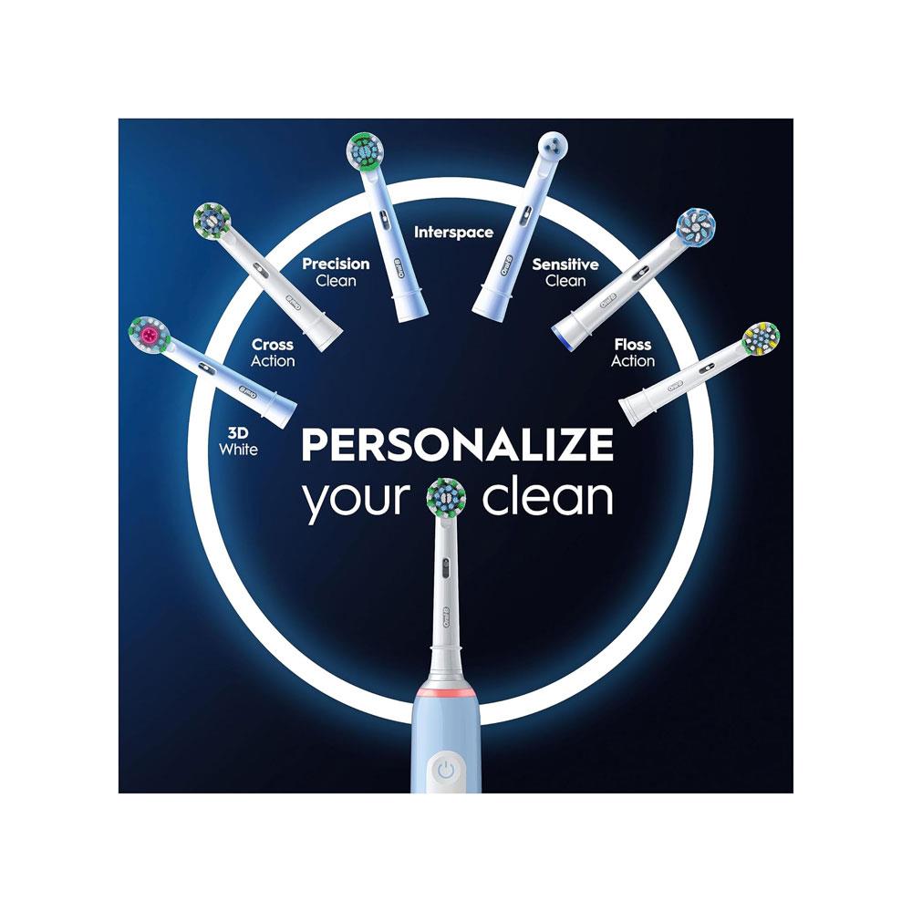 Oral-B Pro 3 3000 Electric Toothbrush With 1 Cross Action Tooth Brush Head - Blue