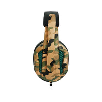 Vybe Camo Wired Gaming Headset For Play Station Xbox PC Gaming With LED Lights - Desert Brown