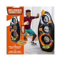 Nerf Proshot Inflatable Football Target With Mini Foam Nerf Football - Multicolour