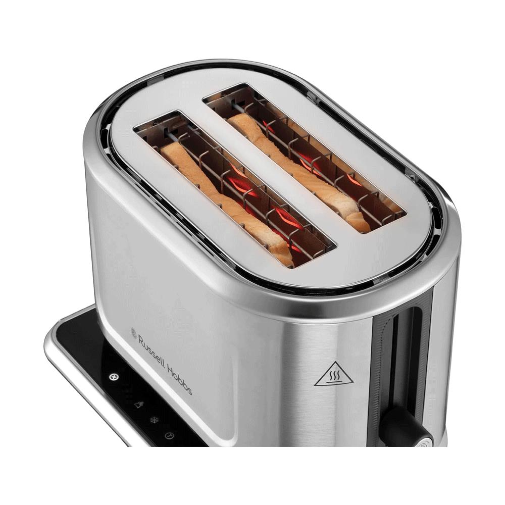 Russell Hobbs Attentiv 2 Slice Toaster Stainless Steel 1640W - Silver