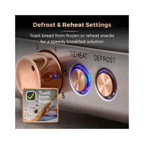 Tower Cavaletto 4 Slice Toaster Stainless Steel 1800W - Midnight Blue & Rose Gold