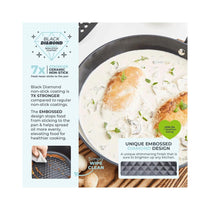 Tower Diamo 24cm Frying Pan With Black Diamond Ceramic Non-Stick Coating - Black