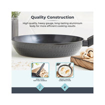 Tower Diamo 24cm Frying Pan With Black Diamond Ceramic Non-Stick Coating - Black