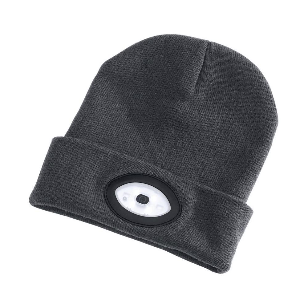 Draper Beanie Hat With Rechargeable Torch One Size 1W 100 Lumens - Grey