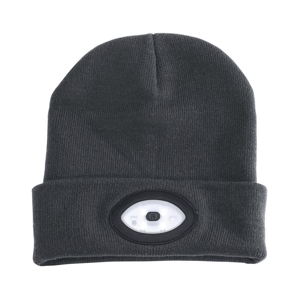 Draper Beanie Hat With Rechargeable Torch One Size 1W 100 Lumens - Grey