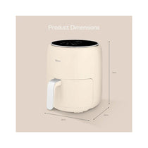 Swan Retro Digital Air Fryer 4.5 Litres With 8 Pre-Set Cooking Options Adjustable Temperature 1500W - Cream