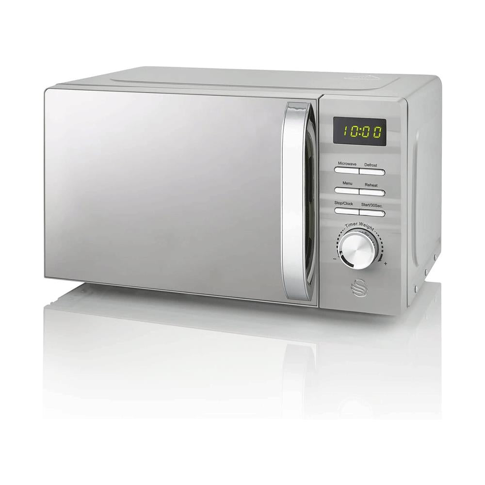 Swan Symphony LED Digital Microwave 5 Power Levels 700W 20 Litres - Grey