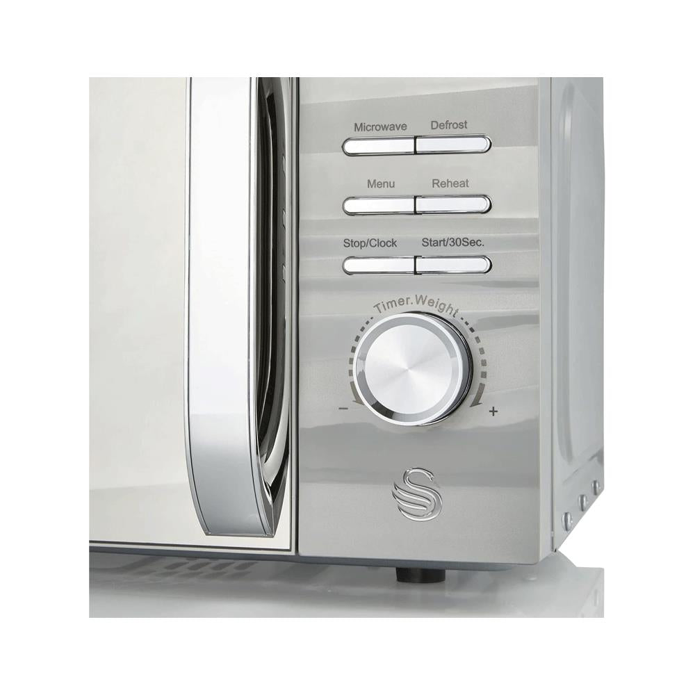 Swan Symphony LED Digital Microwave 5 Power Levels 700W 20 Litres - Grey