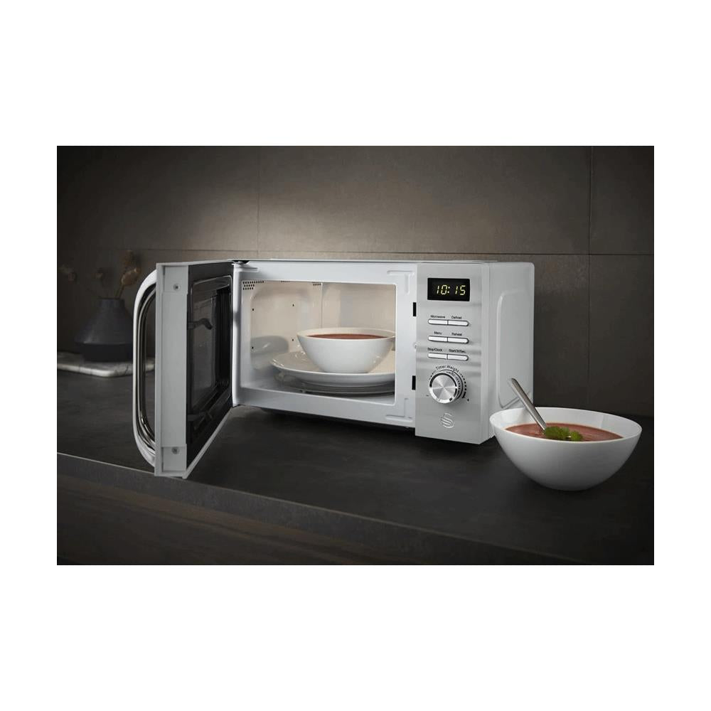 Swan Symphony LED Digital Microwave 5 Power Levels 700W 20 Litres - Grey