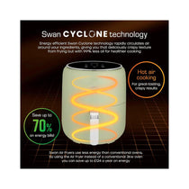 Swan Retro Digital Air Fryer With 8 Adjustable Cooking Pre-Sets 1500W 4.5 Litres - Green