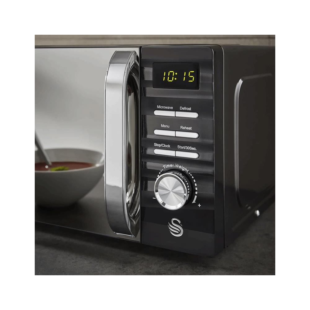 Swan Symphony Digital Microwave With 5 Power Levels & Defrost Setting 700W 20 Litres - Black Secondary image