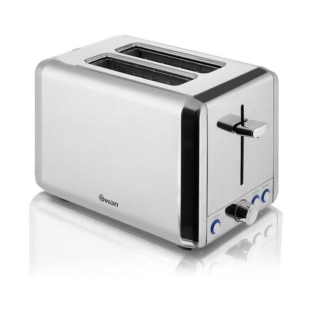 Swan Classic 2 Slice Toaster Polished Stainless Steel 925W - Silver Main image