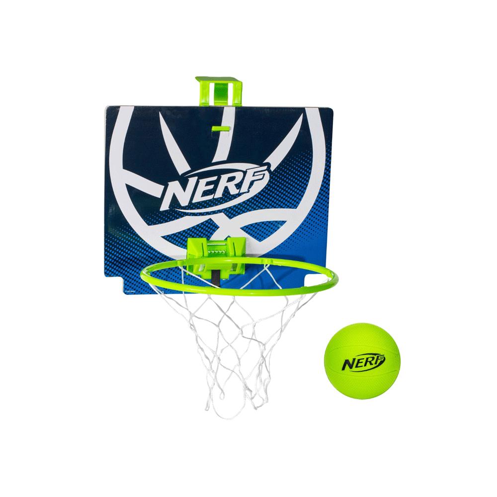 Nerf Nerfoop Mini Over The Door Basketball Hoop Mini NERF Foam Basketball Game Set - Green