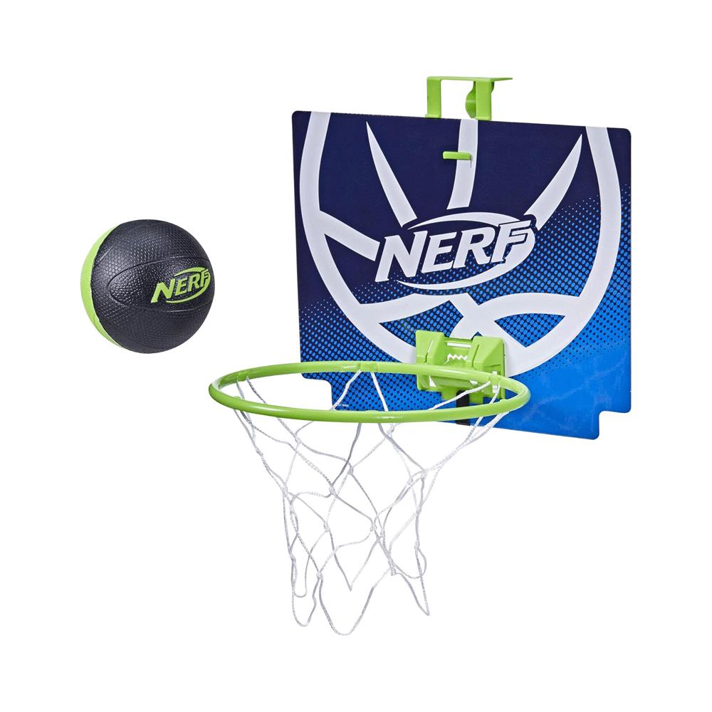 Nerf Nerfoop Mini Over The Door Basketball Hoop Mini NERF Foam Basketball Game Set - Green