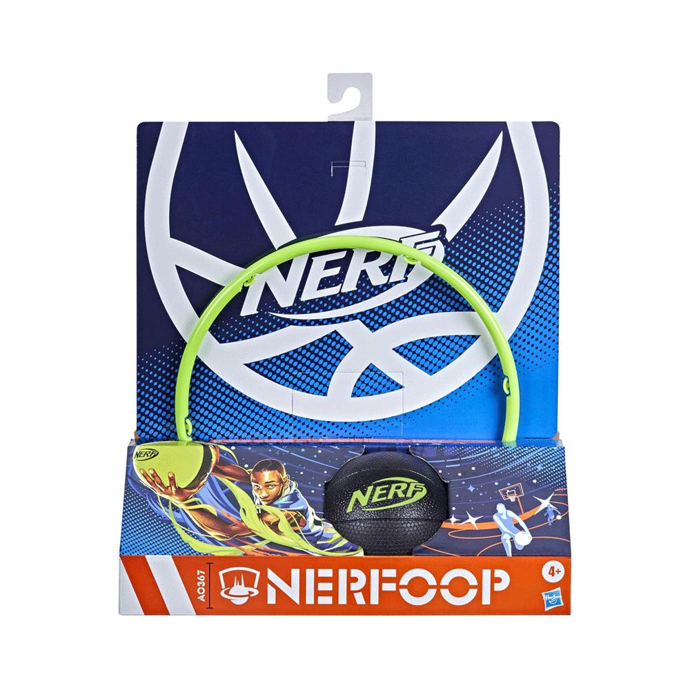 Nerf Nerfoop Mini Over The Door Basketball Hoop Mini NERF Foam Basketball Game Set - Green
