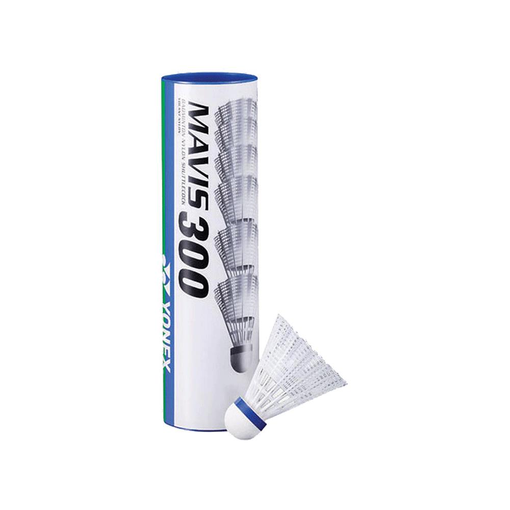 Yonex Mavis 300 Badmiaton Shuttles Plastic Tube of 6 - White Main image