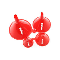 Hilka 4 Piece Funnel Set Plastic Pouring Funnels 55 To 125mm - Red