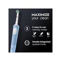 Oral-B Vitality Pro Electric Toothbrushes With 3 Modes Including Sensitive Plus 1 Handle & 2 Brush Heads - Blue