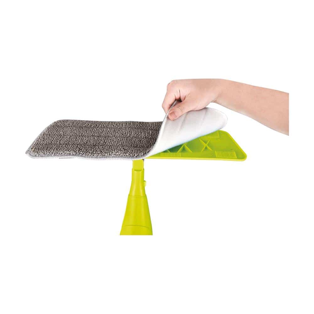 Ewbank 5PKUK 5 In 1 Universal Spray Mop Set Interchangable Heads Hard Floor Sweeper Microfiber Pad Triangle Head Flat Head - Green