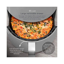 Swan Retro Digital Air Fryer 4.5 Litres With 8 Pre-Set Cooking Options Adjustable Temperature 1500W - Grey