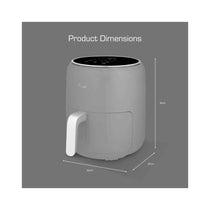 Swan Retro Digital Air Fryer 4.5 Litres With 8 Pre-Set Cooking Options Adjustable Temperature 1500W - Grey