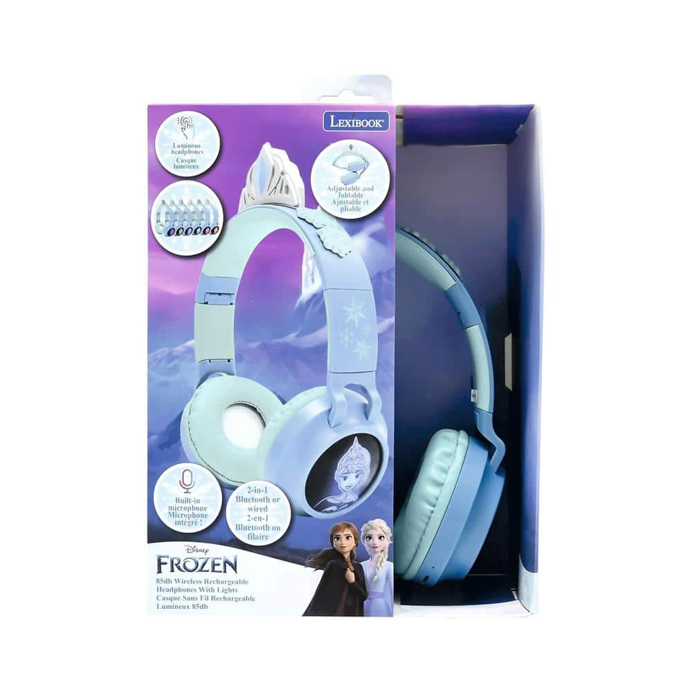 Lexibook Disney Frozen 3D Design Bluetooth Headphones With Princess Crown - Blue