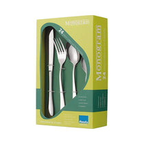 Amefa Monogram Sure Stainless Steel Cutlery Set 24 Piece Service For 6 Person Gift Boxed - Silver