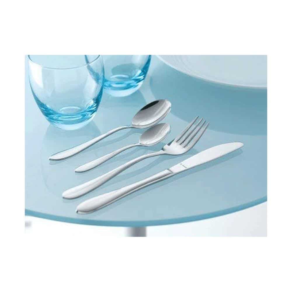 Amefa Monogram Sure Stainless Steel Cutlery Set 24 Piece Service For 6 Person Gift Boxed - Silver