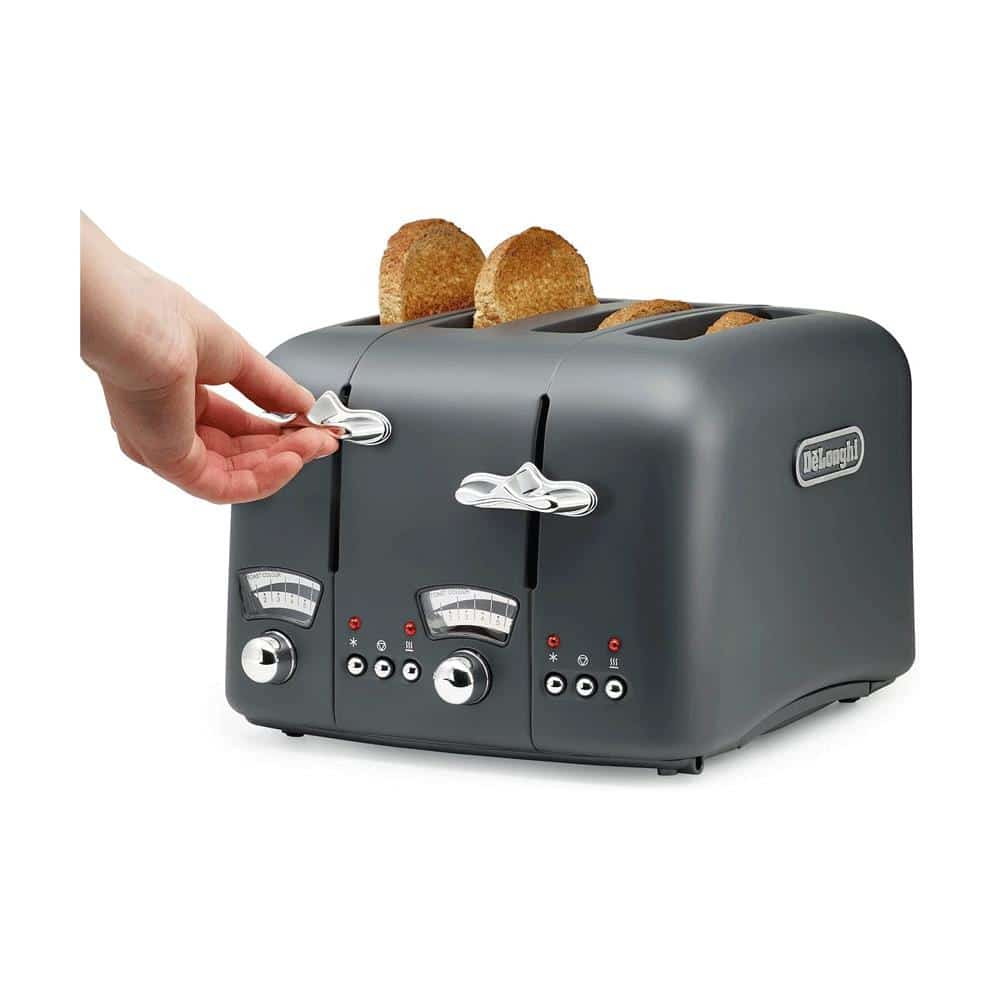 Delonghi Argento Flora 4 Slice Toaster Stainless Steel 1600 W - Grey Secondary image