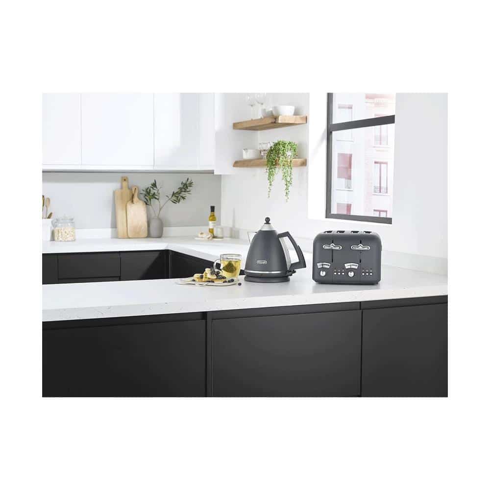Delonghi Argento Flora 4 Slice Toaster Stainless Steel 1600 W - Grey