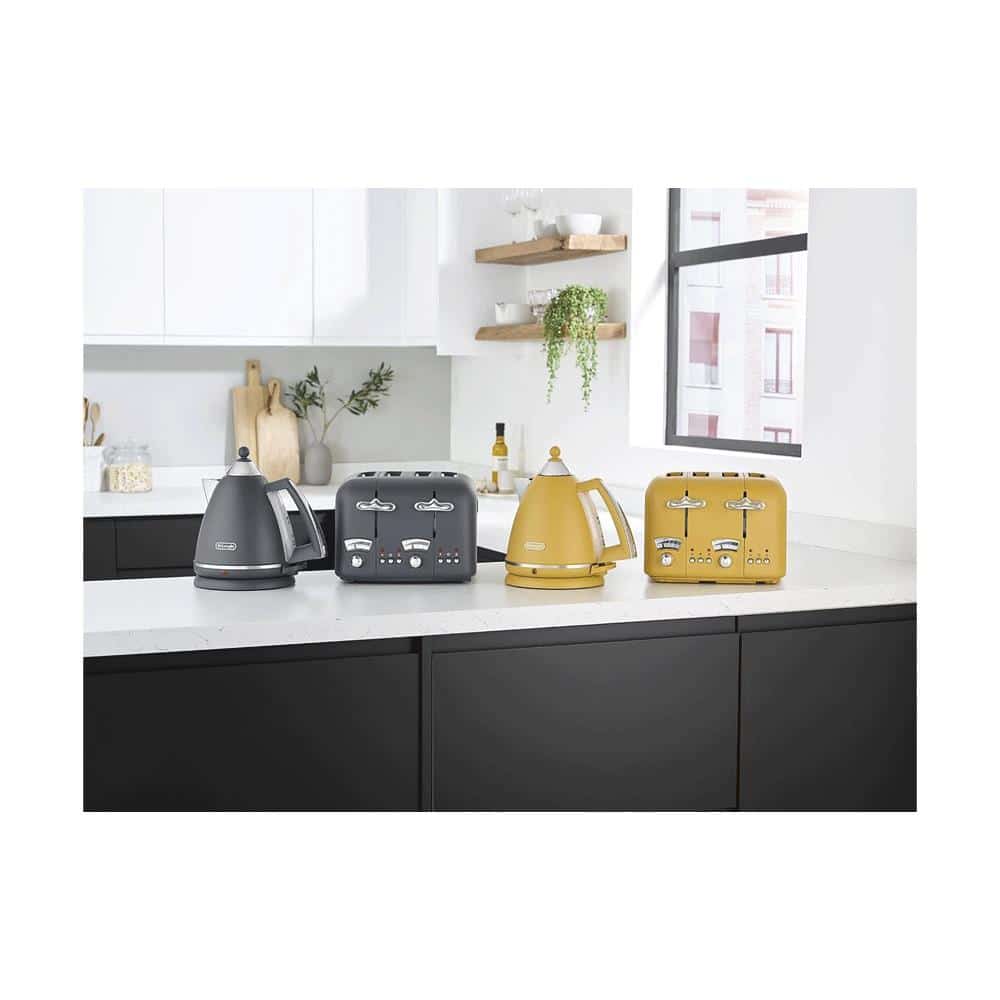 Delonghi Argento Flora 4 Slice Toaster Stainless Steel 1600 W - Grey