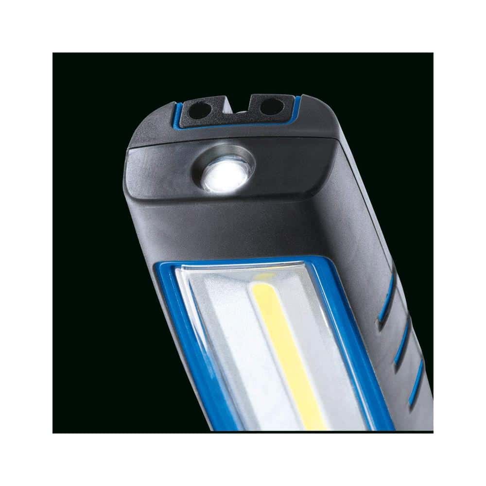 Draper COB/SMD LED Rechargeable Inspection Lamp 10W 1000 Lumens With 1 USB Charging Socket - Blue