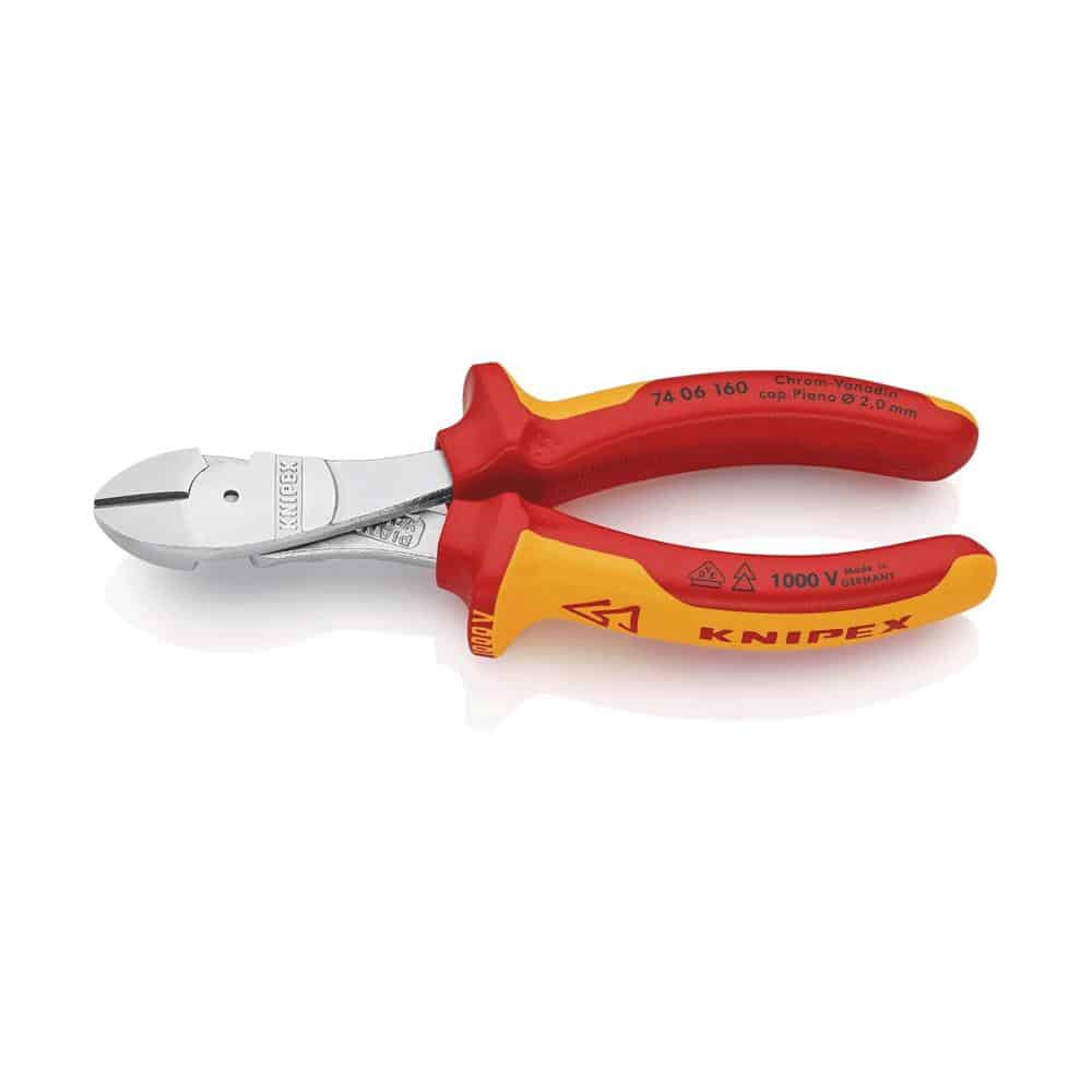 Knipex 74 06 160 SB VDE Insulated High Leverage Diagonal Cutter 160mm - Red/Yellow Main image