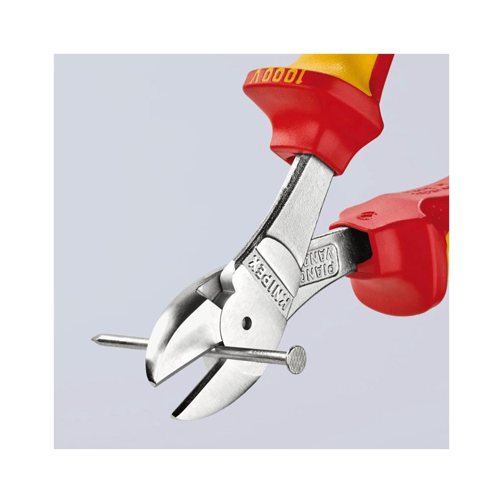 Knipex 74 06 160 SB VDE Insulated High Leverage Diagonal Cutter 160mm - Red/Yellow