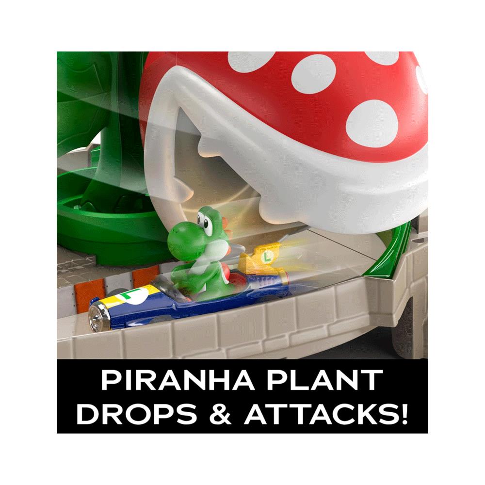 Hot Wheels Mariokart Piranha Plant Slide Track Set - Multicolour