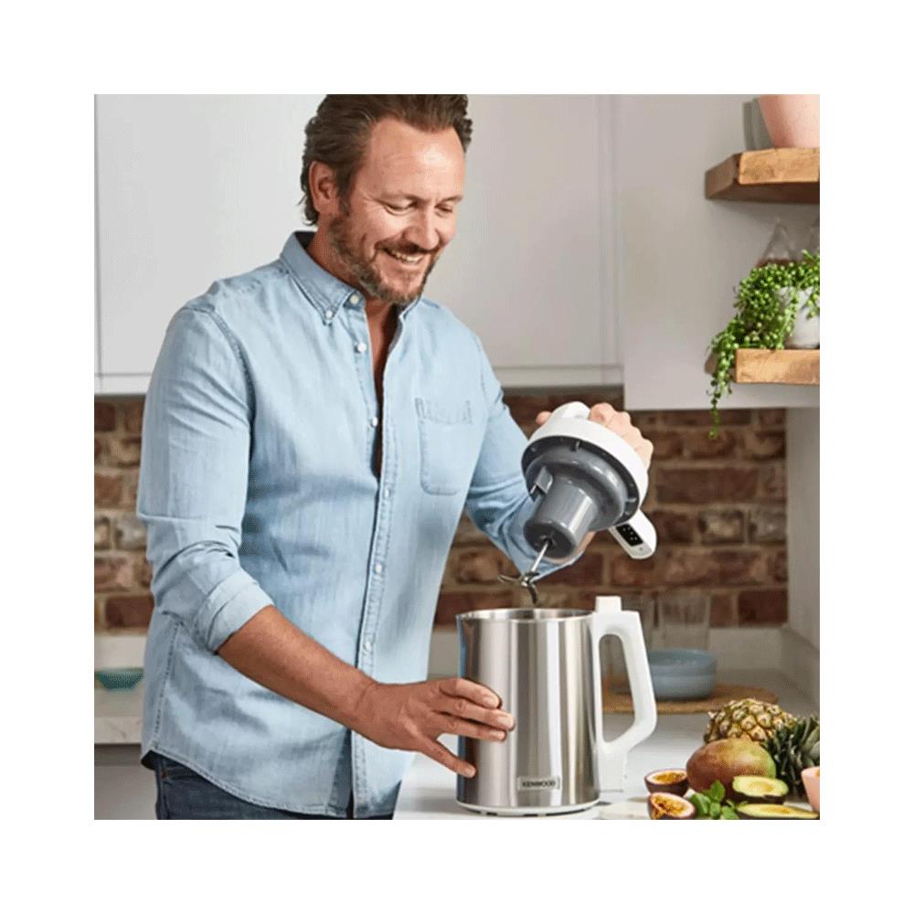 Kenwood SoupEasy Soup Maker Blender With Pause Function Brushed Stainless Steel 1000W 1.5 Litres - Silver/White