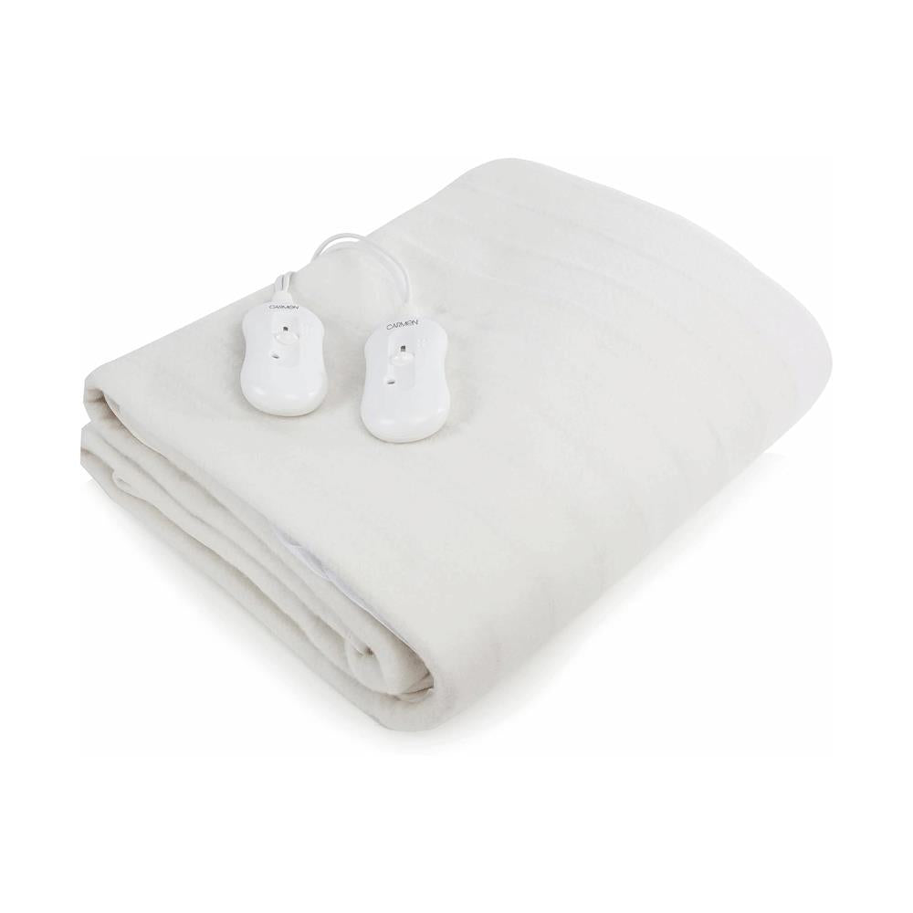 Carmen Double Fitted Electric Blanket With Overheat Protection 40cm Skirt - White Main image