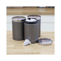 Morphy Richards Accents 6 Piece Storage Set Bread Bin 3 Canisters Towel Pole & Mug Tree Stainless Steel - Titanium