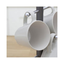 Morphy Richards Accents 6 Piece Storage Set Bread Bin 3 Canisters Towel Pole & Mug Tree Stainless Steel - Titanium