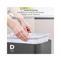 Morphy Richards Extra Strong Bin Liners Lemon Scented 50 Litres 20 Pack - White