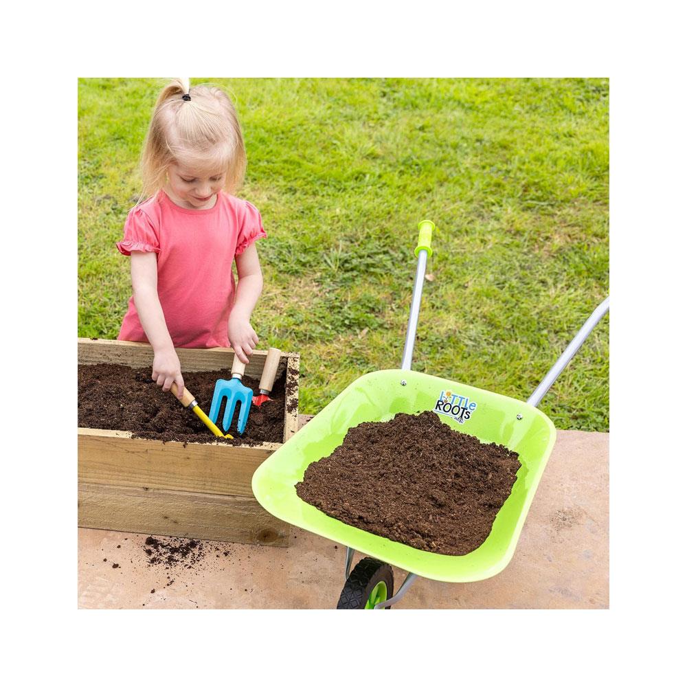 Little Roots Kids Wheel Barrow Gardening Toys - Multicolour