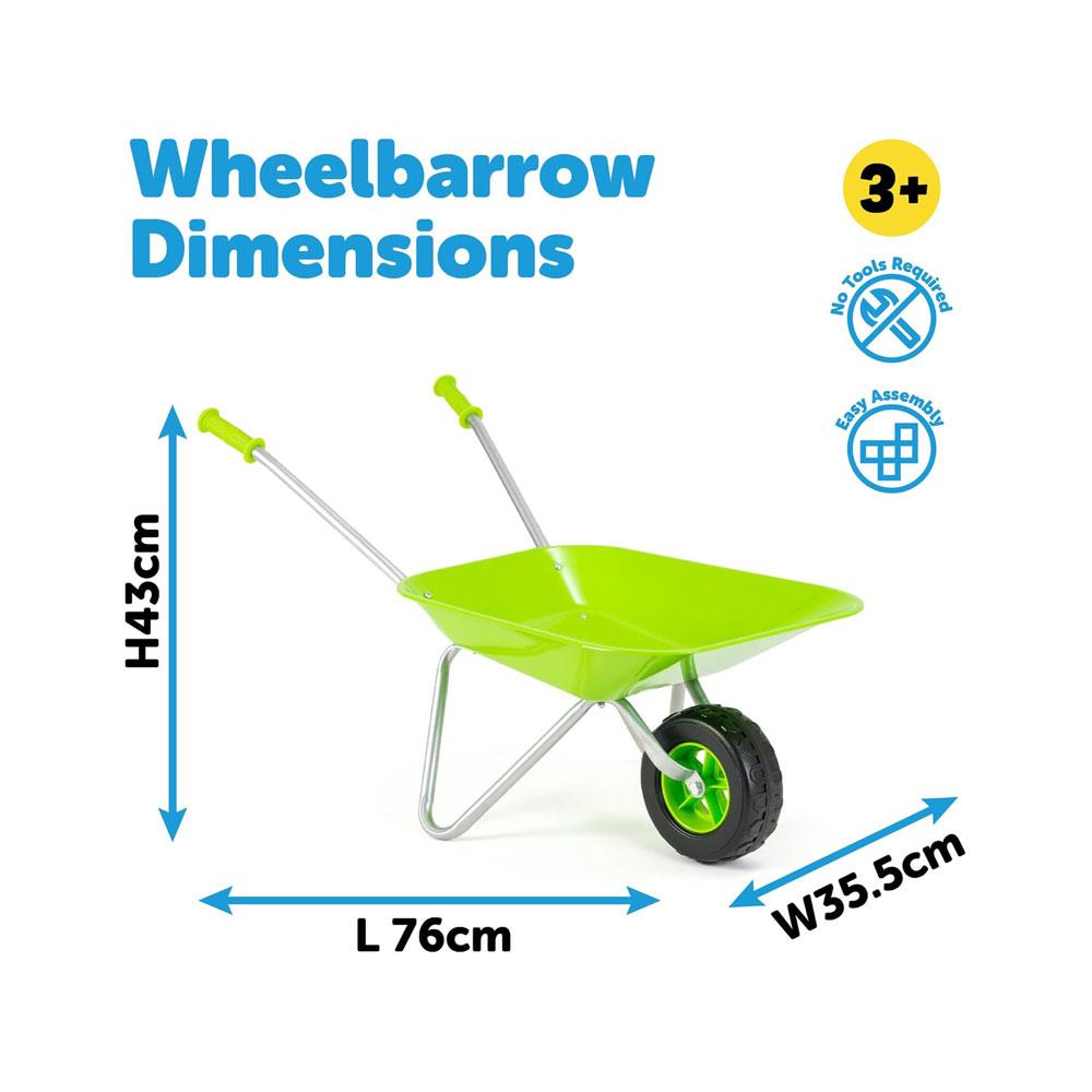 Little Roots Kids Wheel Barrow Gardening Toys - Multicolour