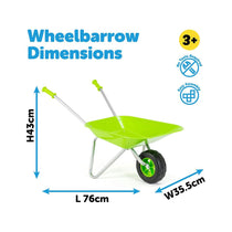 Little Roots Kids Wheel Barrow Gardening Toys - Multicolour