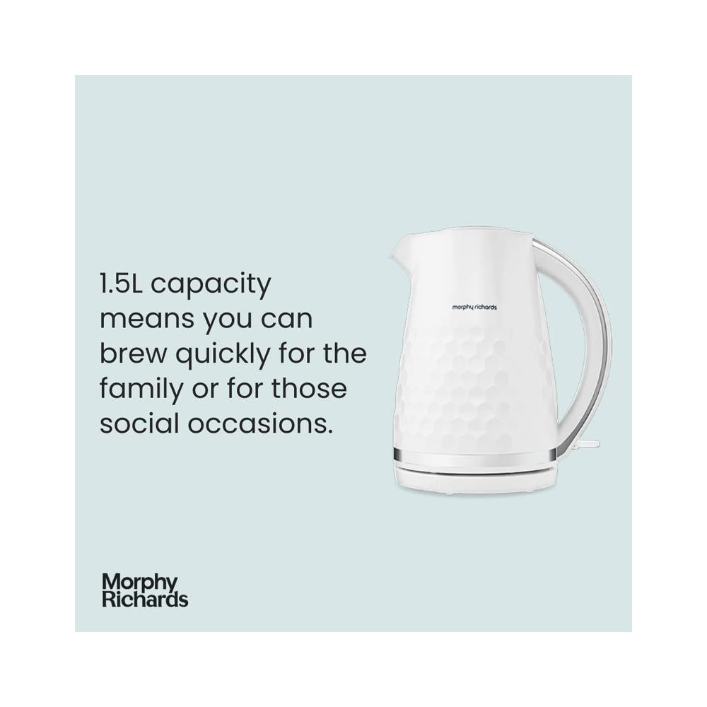 Morphy Richards Hive Jug Kettle Plastic 3000 W 1.5 Litre - White