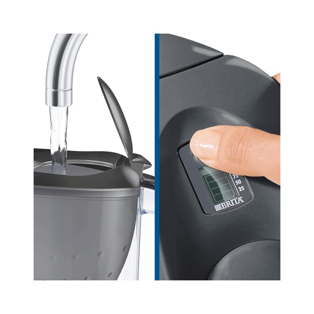 Brita Marella Water Filter Jug With Cartridge Plastic 2.4 Litres - Graphite