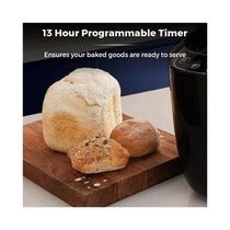 Tower Digital Bread Maker With 12 Automatic Programs 13 Hours Timer Adjustable Crust Control Gluten Free 550W 2lb - Black