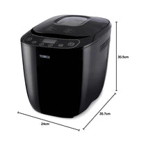 Tower Digital Bread Maker With 12 Automatic Programs 13 Hours Timer Adjustable Crust Control Gluten Free 550W 2lb - Black