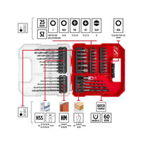 Einhell L-Case Bit And Drill Set For All Common Drill Chucks And Bit Holders - 40 Piece