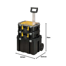 Stanley FatMax Pro-Stack 3-Module Mobile Storage Tower Bundle Storage Organiser Tool Box - Black/Yellow
